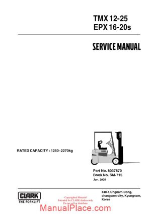 clark sm 715 service manual page 1