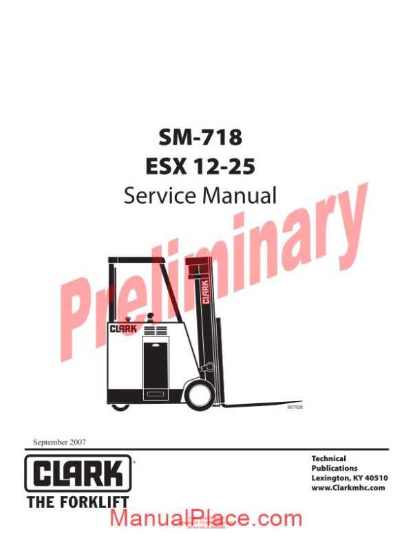 clark sm 718 service manual page 1