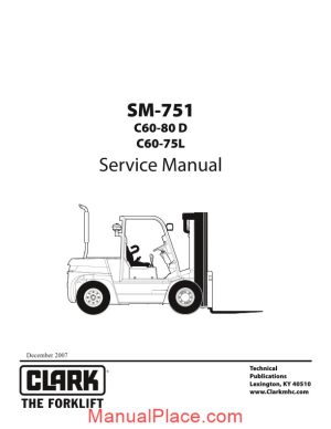 clark sm 751 service manual page 1