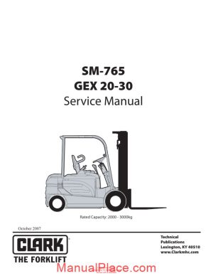 clark sm 765 service manual page 1