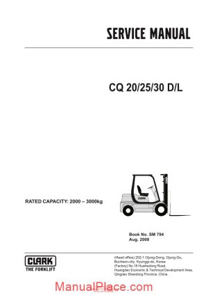 clark sm 794 service manual page 1