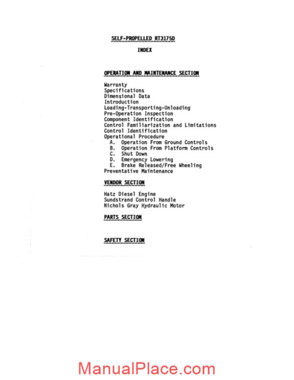 condor scissors lift rt3175d 92243 parts book page 2