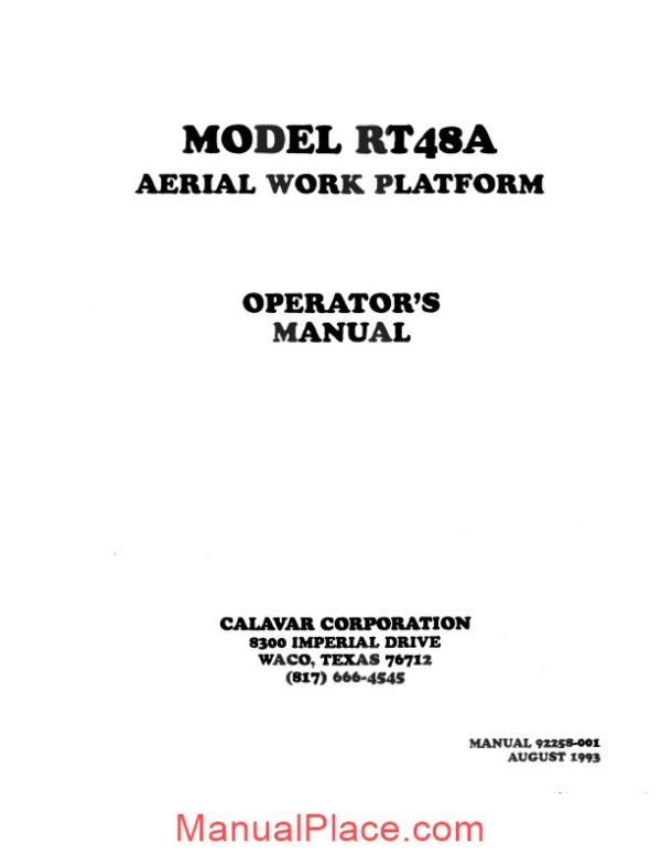 condor scissors lift rt48a 92258 parts book page 3