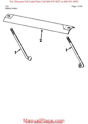 cub cadet parts manual for model 123 page 1