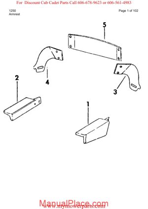 cub cadet parts manual for model 1250 page 1