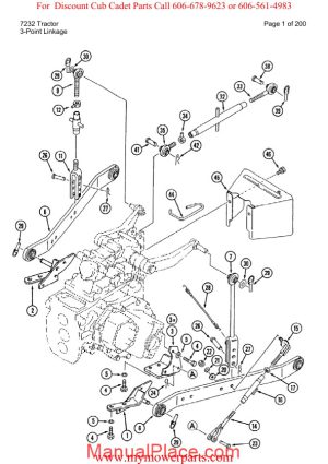 cub cadet parts manual for model 7232 tractor page 1