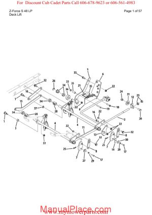 cub cadet parts manual for model z force s 48 lp page 1