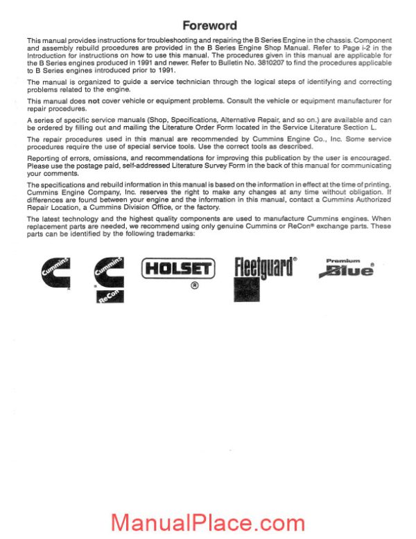 cummins b series 1991 and 1994 troubleshooting repair manual page 3