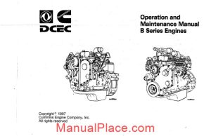 cummins b series engines operation and maintenance manual page 1