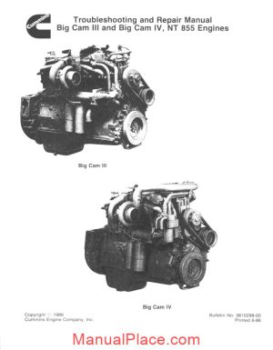 cummins big cam iii big cam iv troubleshooting repair page 1