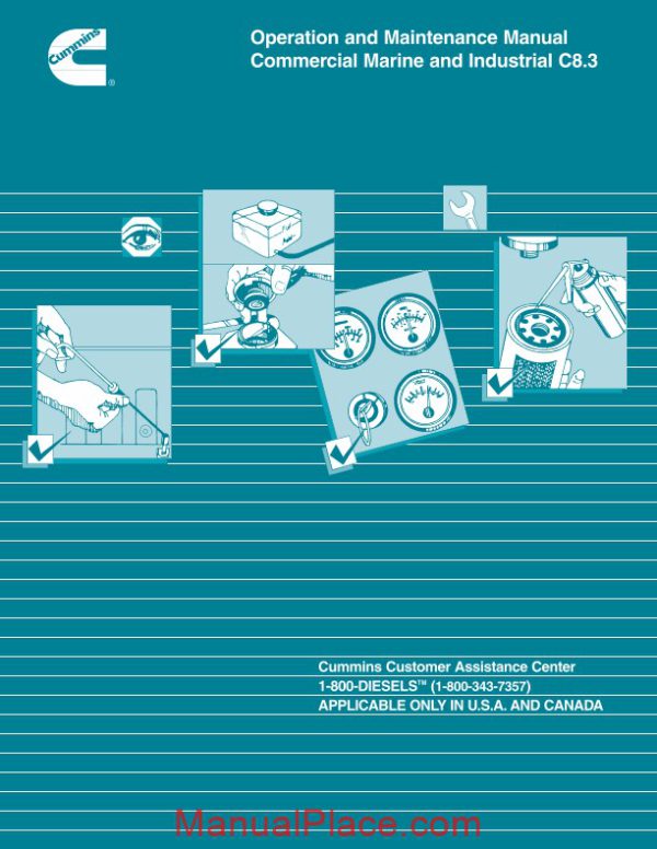 cummins commercial marine and industrial c8 3 operation maintenance manual page 1