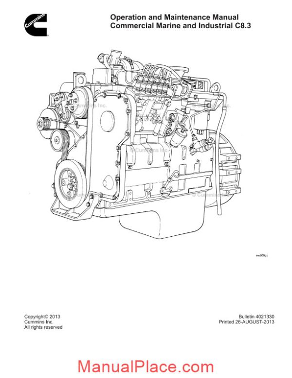 cummins commercial marine and industrial c8 3 operation maintenance manual page 2