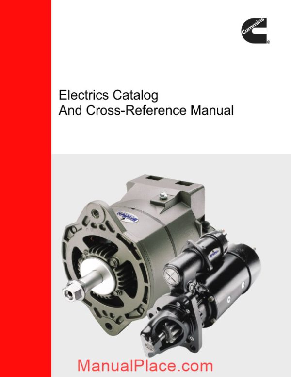 cummins electrics catalog and cross reference manual page 1