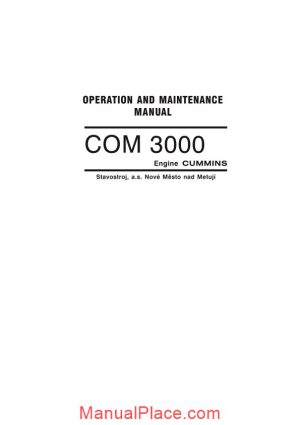 cummins engine com3041a operation manual page 1