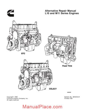 cummins engine l10 m11 repair manual page 1