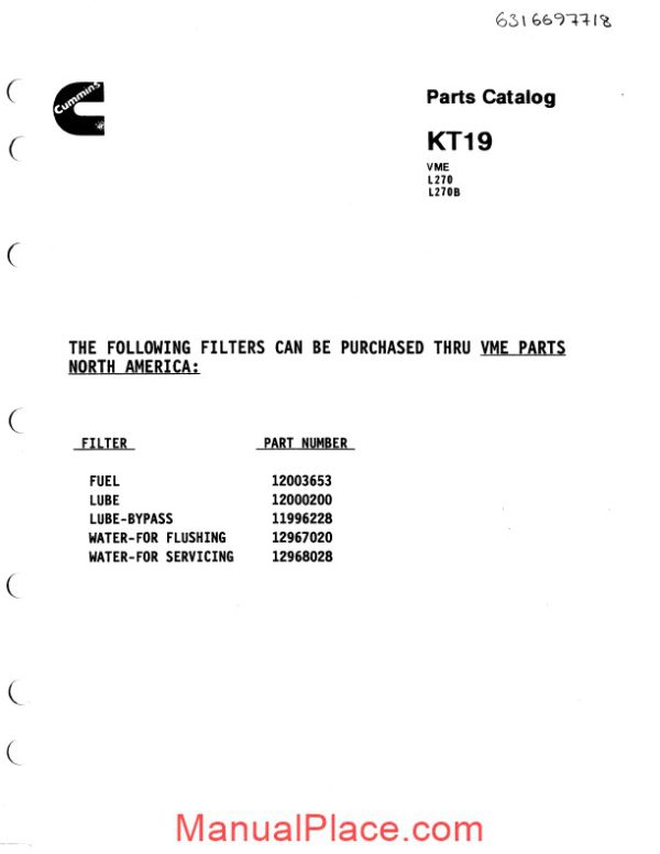 cummins engine l270 l270b page 1