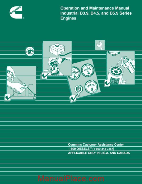 cummins industrial b3 9 b4 5 and b5 9 series engine operation maintenance manual page 1