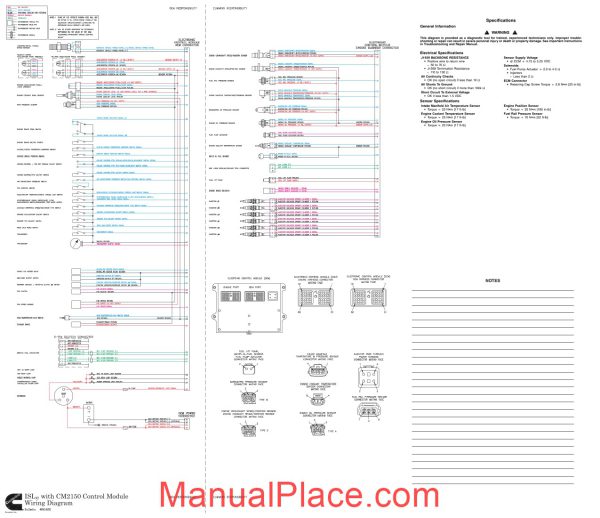 cummins isl with cm2150 control module wiring diagram page 1