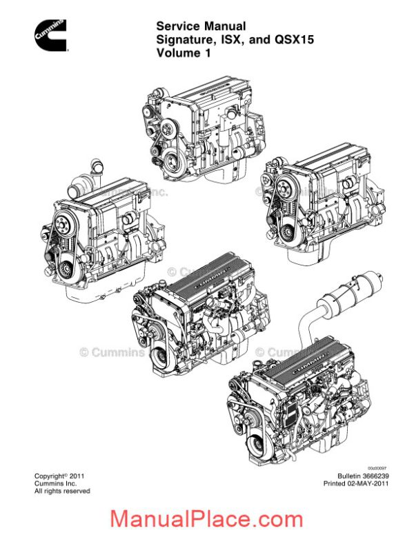 cummins isx and qsx 15 volmume 1 service manual page 2