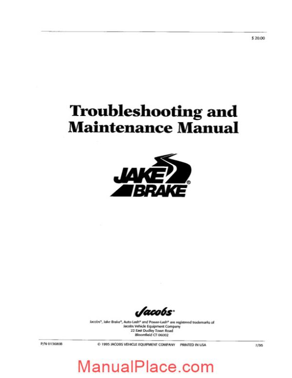 cummins jacobs brake troubleshooting guide page 1