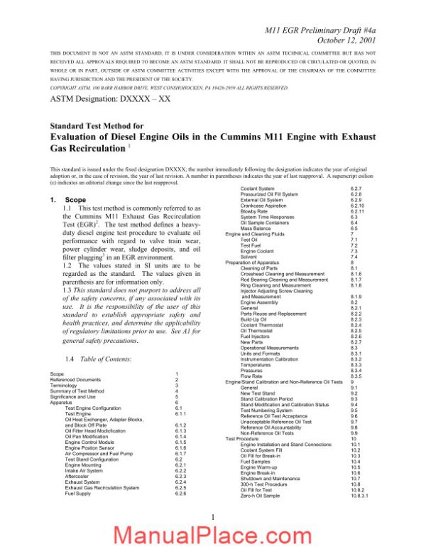 cummins m11 engine page 1