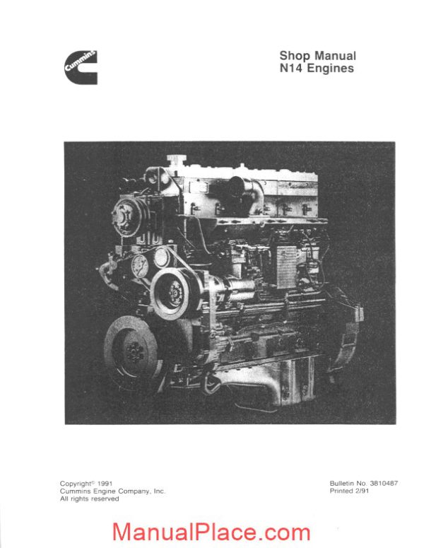 cummins motor diesel n14 engine page 1