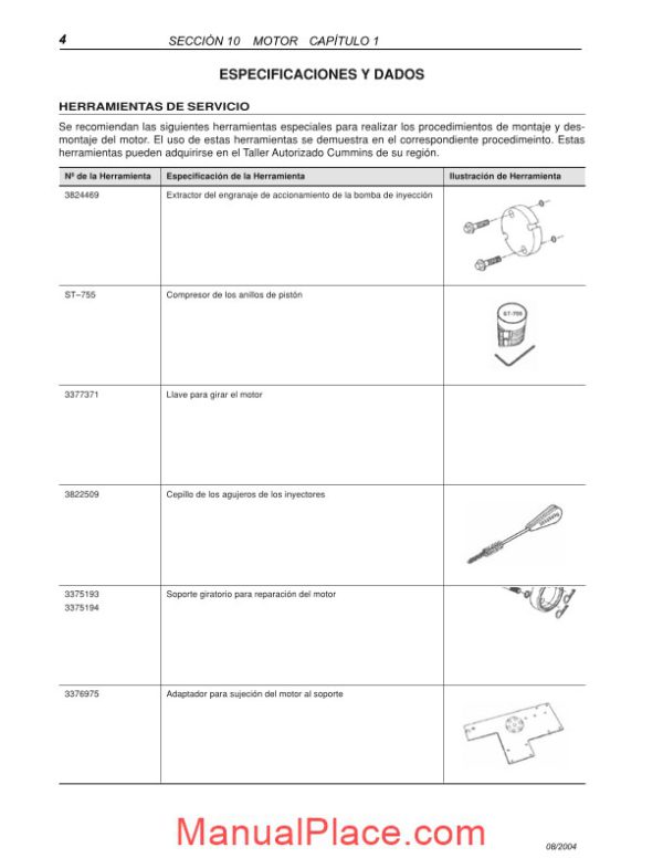 cummins motorlb90 lb110 manual de servicio page 4