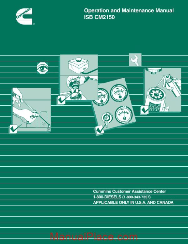 cummins operation and maintenance manual isb cm2150 page 1