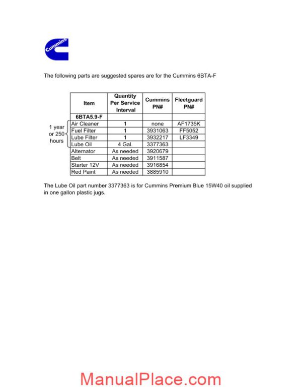 cummins parts catalog 6bta5 9 f1 f2 f4 page 2