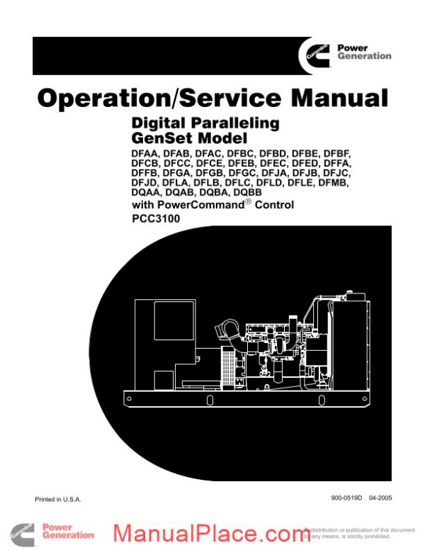 cummins power generation pcc3100 operation service manual page 2