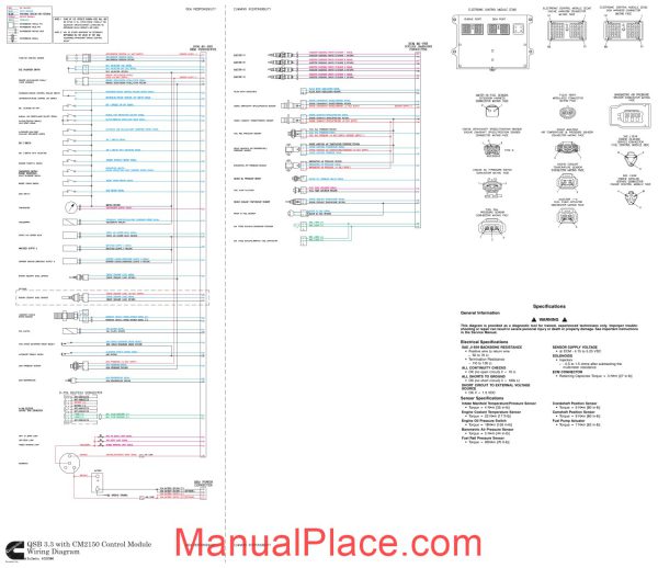 cummins qsb 3 3 with cm2150 control module wiring diagram page 1