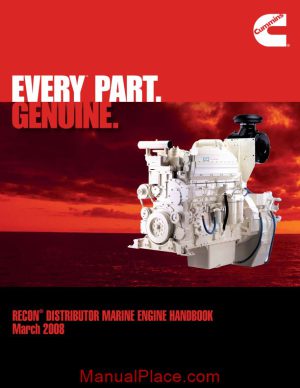 cummins recon distributor marine engine handbook march 2008 page 1