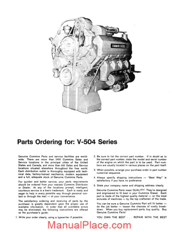 cummins v504 series parts catalog page 4