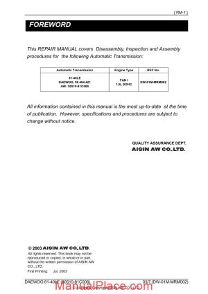 daewoo 8140le repair page 1