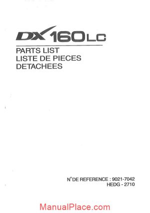 daewoo excavator dx 160lc parts manual page 1