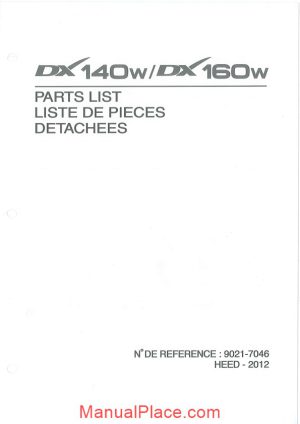 daewoo excavator dx140w parts manual page 1