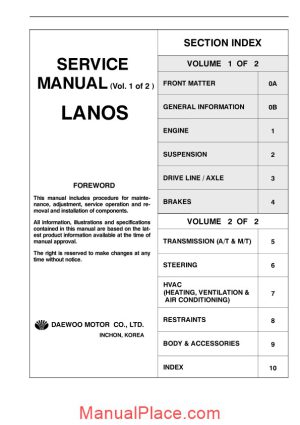 daewoo lanos service manual full eng page 1