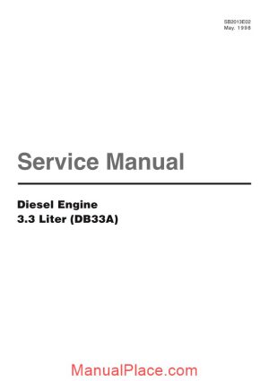 daewoo lift trucks diesel engine 3 3 l db33a service manual page 1