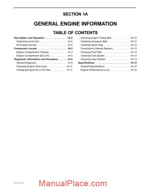 daewoo matiz 1 engine page 1