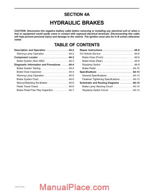 daewoo matiz 2000 2013 hydraulic brakes page 1