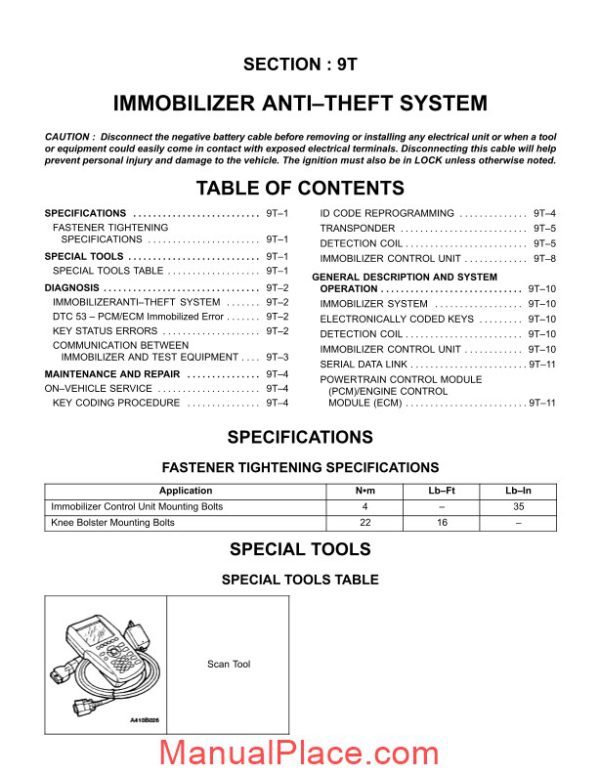 daewoo nubira j100 factory service manual page 1