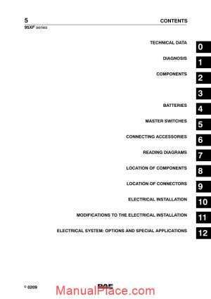 daf 95 xf electrical wiring diagram page 1