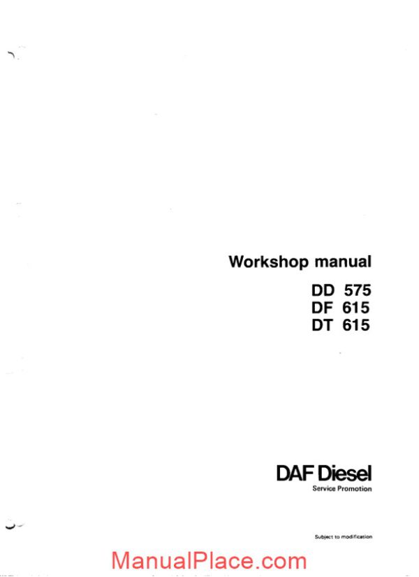 daf dt615 workshop manaual engine page 1