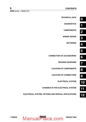 daf xf95 series workshop manual page 1