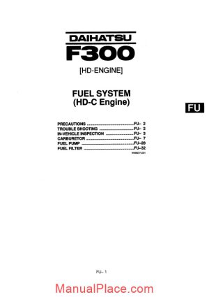 daihatsu f300 hd fuel system engine page 1