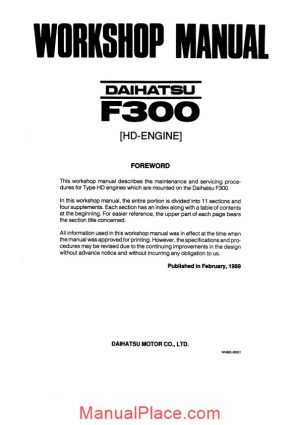 daihatsu fe300 engine service manual page 1