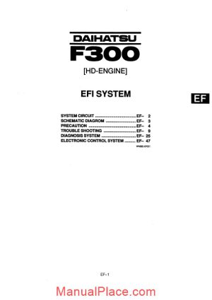 daihatsu hd engine efi system page 1