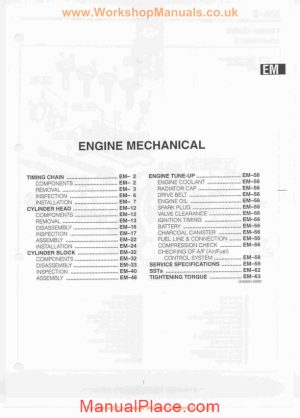 daihatsu terios engine mechanical service manual page 1