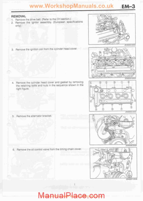 daihatsu terios engine mechanical service manual page 3