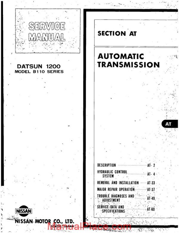 datsun 1200 1973 service manual page 3